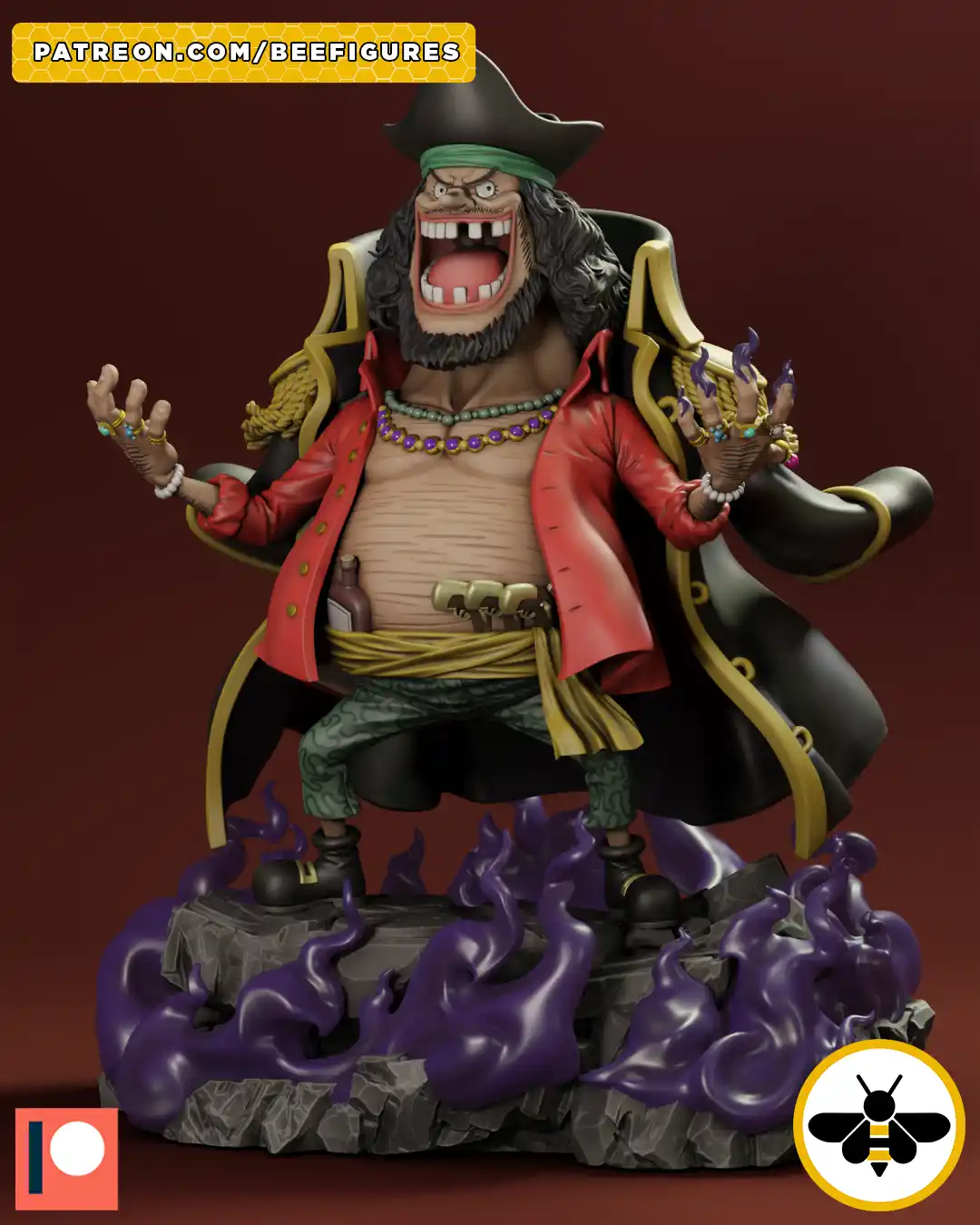 Black Beard from One Piece - Chibi Version